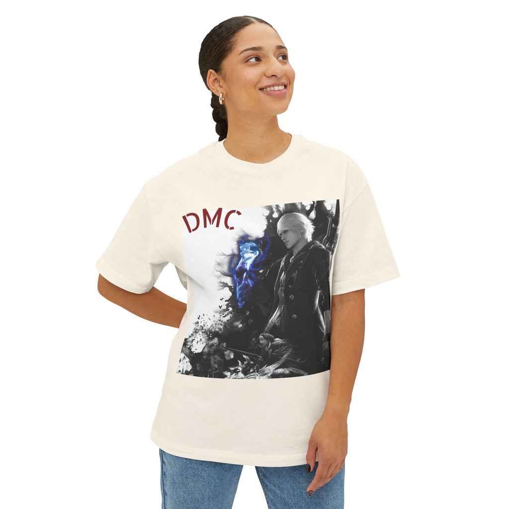 Unisex Graphic Oversized Tee featuring DMC Design - Comfy Casual Wear, Streetwear, Gamer Apparel, Unique Gift, Graphic Shirt