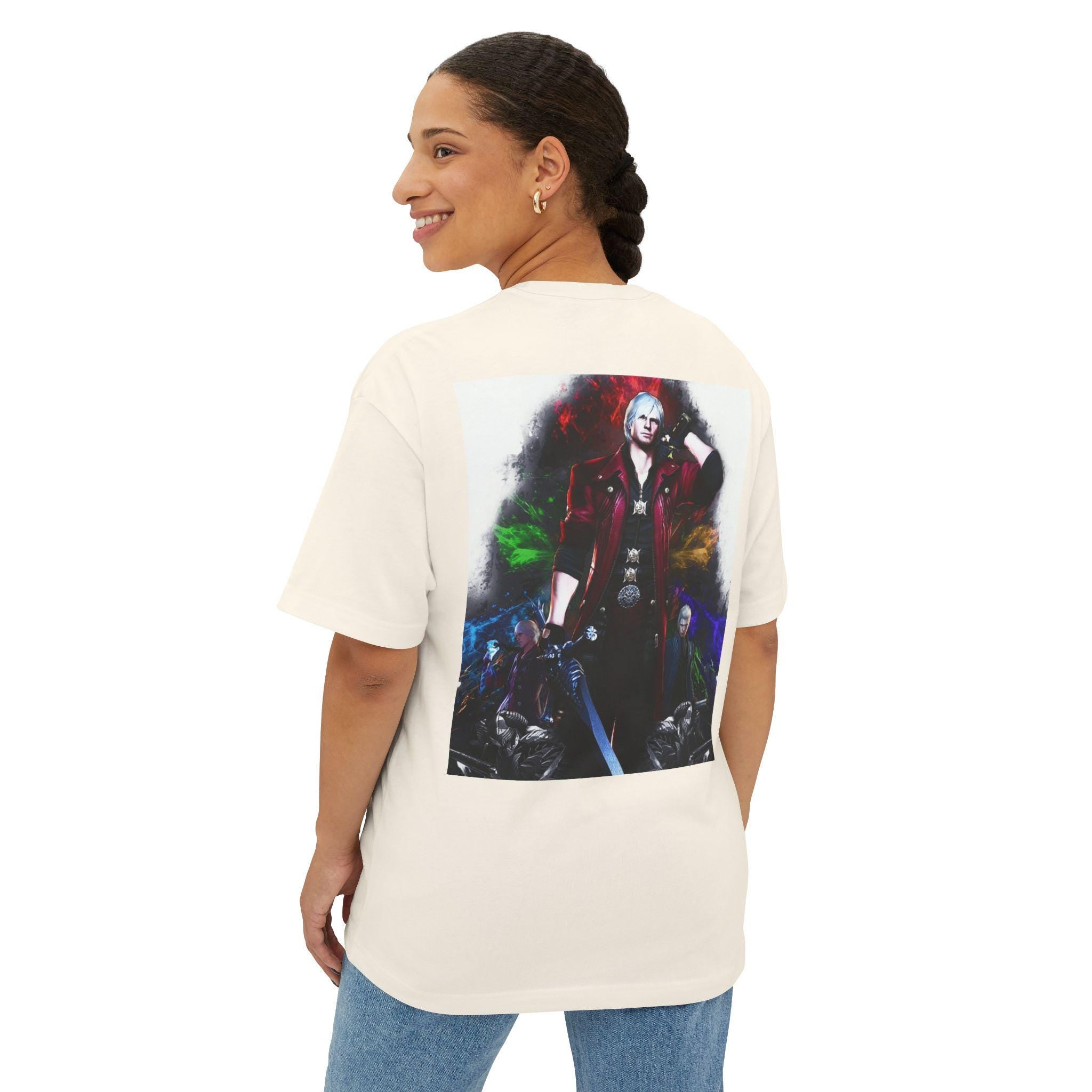 Unisex Graphic Oversized Tee featuring DMC Design - Comfy Casual Wear, Streetwear, Gamer Apparel, Unique Gift, Graphic Shirt